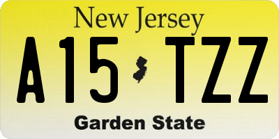 NJ license plate A15TZZ