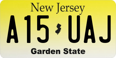 NJ license plate A15UAJ
