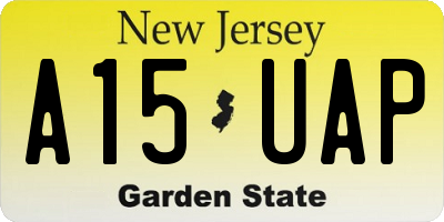 NJ license plate A15UAP