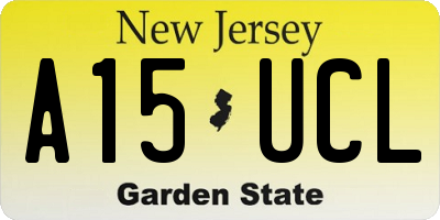 NJ license plate A15UCL