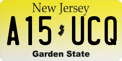 NJ license plate A15UCQ