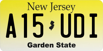 NJ license plate A15UDI
