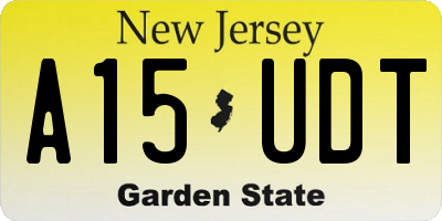 NJ license plate A15UDT