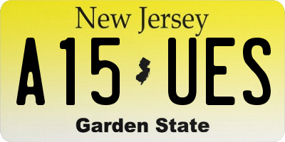 NJ license plate A15UES