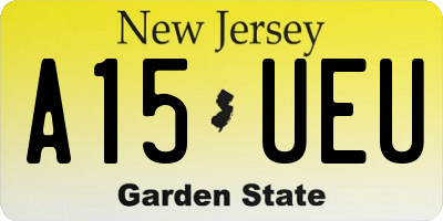 NJ license plate A15UEU