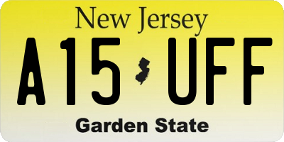 NJ license plate A15UFF