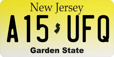 NJ license plate A15UFQ