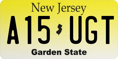 NJ license plate A15UGT