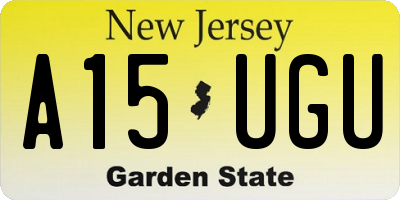NJ license plate A15UGU