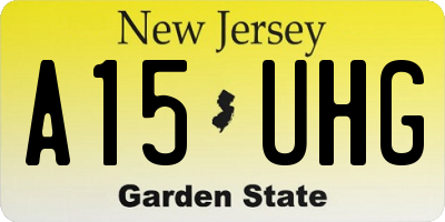 NJ license plate A15UHG