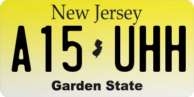 NJ license plate A15UHH