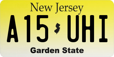NJ license plate A15UHI