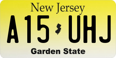 NJ license plate A15UHJ