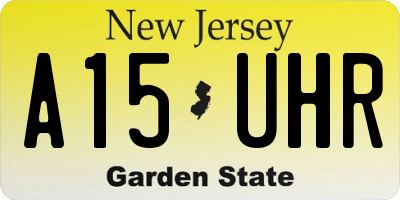 NJ license plate A15UHR