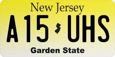 NJ license plate A15UHS