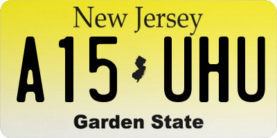 NJ license plate A15UHU