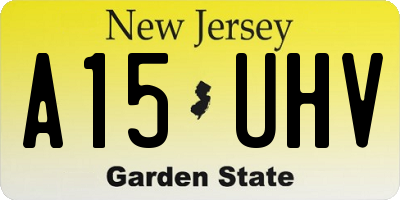 NJ license plate A15UHV