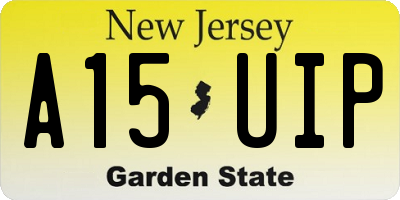 NJ license plate A15UIP