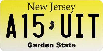 NJ license plate A15UIT