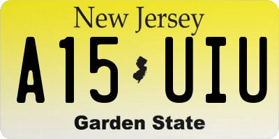 NJ license plate A15UIU