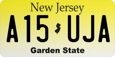 NJ license plate A15UJA