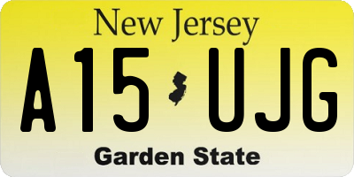 NJ license plate A15UJG