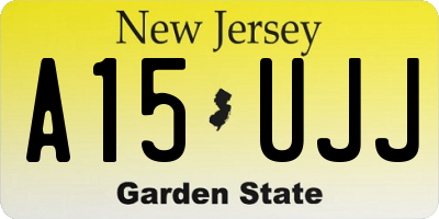 NJ license plate A15UJJ