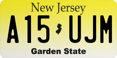 NJ license plate A15UJM