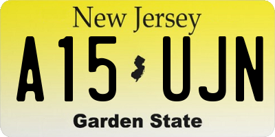 NJ license plate A15UJN