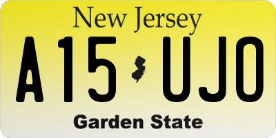 NJ license plate A15UJO