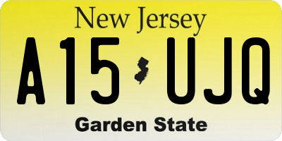 NJ license plate A15UJQ