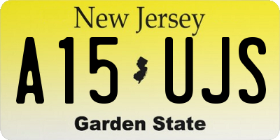 NJ license plate A15UJS