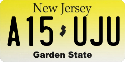 NJ license plate A15UJU