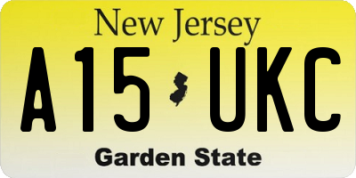 NJ license plate A15UKC