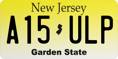 NJ license plate A15ULP