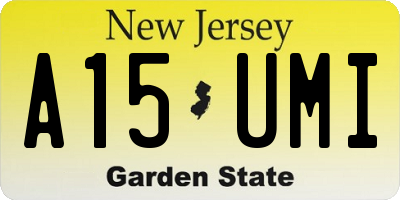 NJ license plate A15UMI
