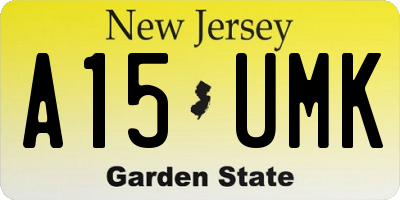 NJ license plate A15UMK
