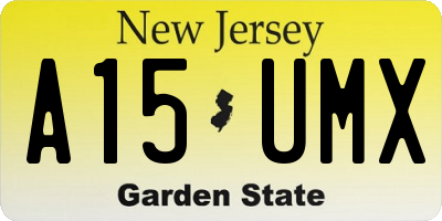 NJ license plate A15UMX