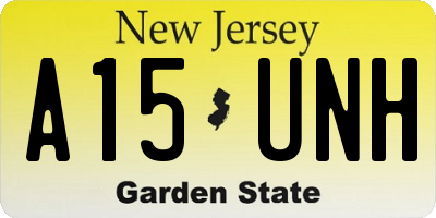 NJ license plate A15UNH
