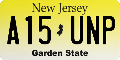 NJ license plate A15UNP