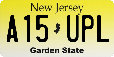 NJ license plate A15UPL
