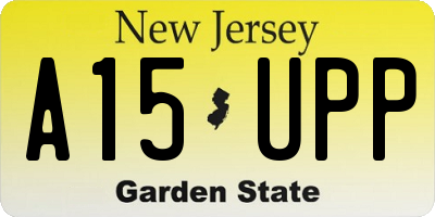 NJ license plate A15UPP