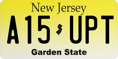NJ license plate A15UPT