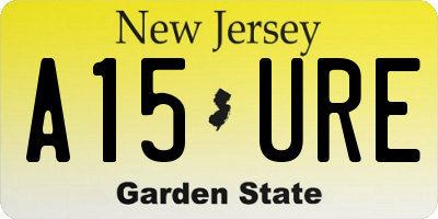 NJ license plate A15URE