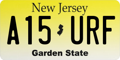 NJ license plate A15URF