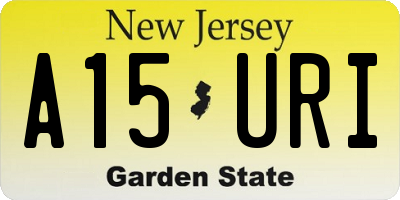 NJ license plate A15URI