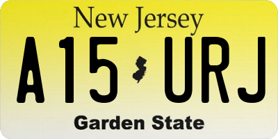 NJ license plate A15URJ