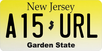 NJ license plate A15URL