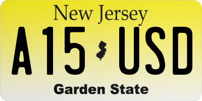 NJ license plate A15USD
