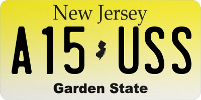 NJ license plate A15USS